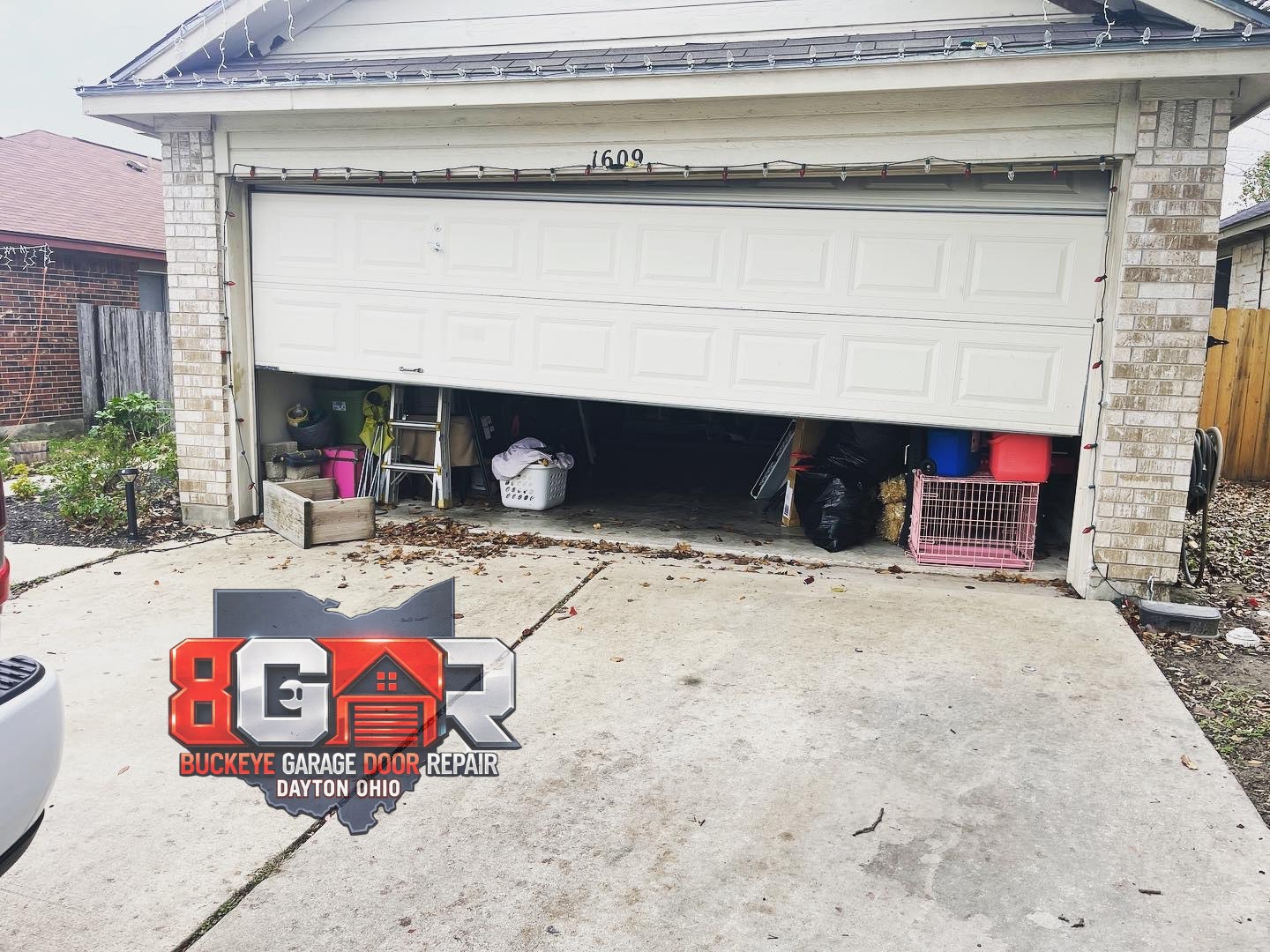 Garage door off track