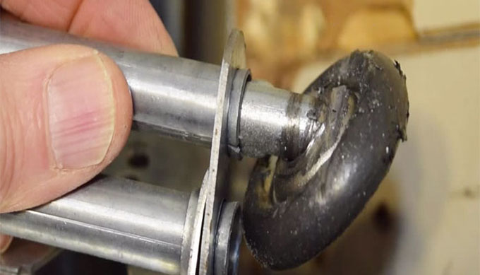 Worn garage door rollers